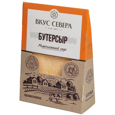 Изображение товара Сыр Вкус Севера Бутерсыр полутвёрдый 45-65%, 160г