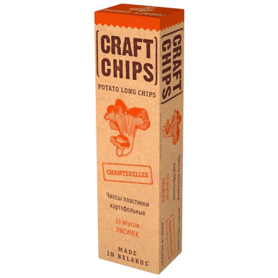 Изображение товара Чипсы Крафтовые картофельные пластинки со вкусом лисичек, 90г