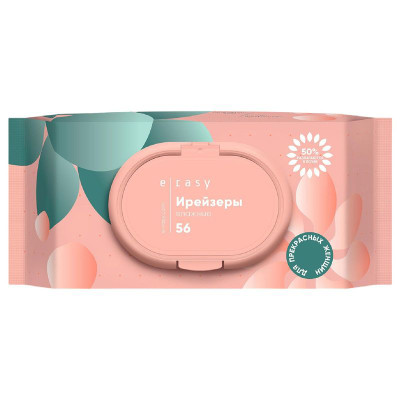 Изображение товара Салфетки влажные E-Rasy для женщин, 56шт