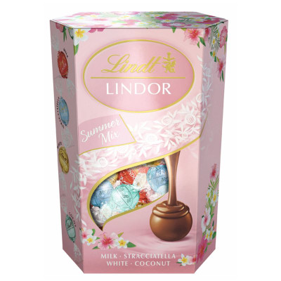 Изображение товара Ассорти конфет Lindt Линдор Летний Микс с нежной тающей начинкой, 200г