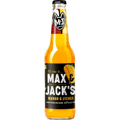 Изображение товара Пивной напиток Max&Jack’s манго-личи 4.7%, 12х400мл