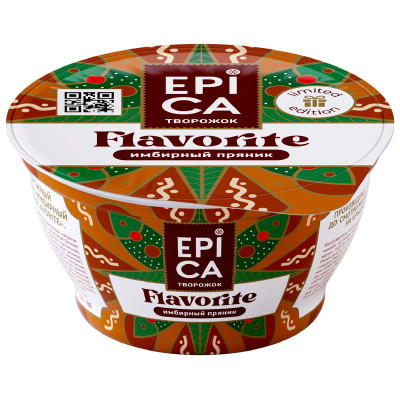 Изображение товара Десерт творожный Epica Flavorite Имбирный пряник 7.5%, 130г