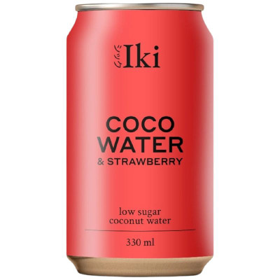 Изображение товара Вода Iki кокосовая с соком клубники, 330мл