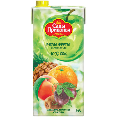 Изображение товара Сок Сады Придонья мультифруктовый восстановленный с мякотью, 2л