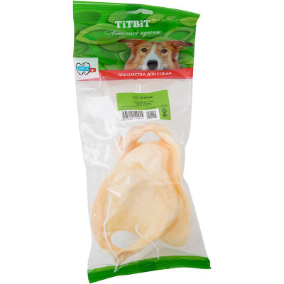 Изображение товара Лакомство TiTBiT ухо говяжье для собак, 15-30г