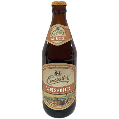 Изображение товара Пиво Einsiedler Weissbier светлое пшеничное нефильтрованное пастеризованное 5.2 %, 500мл