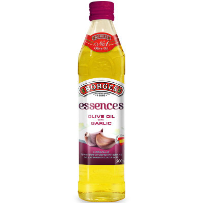 Изображение товара Масло оливковое Borges с чесноком, 500мл