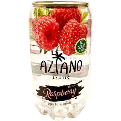 Изображение товара Напиток газированный Aziano Sparkling Drink Raspberry, 350мл