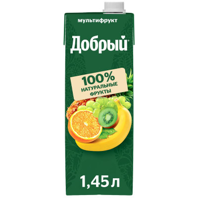Изображение товара Нектар Добрый мультифруктовый, 1.45л