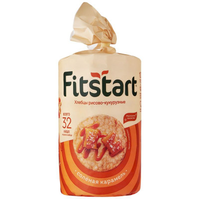 Изображение товара Хлебцы Fitstart Солёная карамель рисово-кукурузные, 100г
