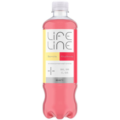 Изображение товара Напиток витаминизированный Lifeline Beauty клубника-ваниль негазированный, 500мл
