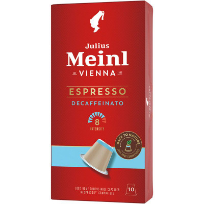 Изображение товара Кофе в капсулах Julius Meinl Espresso Decaf натуральный жареный молотый без кофеина, 10х5.6г