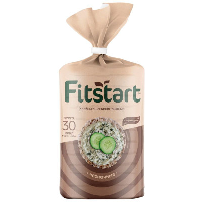 Изображение товара Хлебцы Fitstart Чесночные пшенично-ржаные с кориандром, 90г