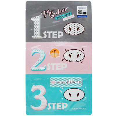 Изображение товара Маска Holika Holika для избавления от черных точек трехступенчатая, 13мл