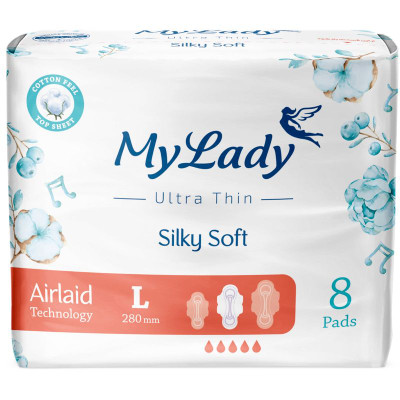 Изображение товара Прокладки My Lady Silky Soft гигиенические ультратонкие L, 8шт