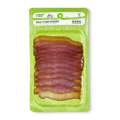 Изображение товара Филе Грудки индейки с пряностями сыровяленая Зелёная Линия, 100г
