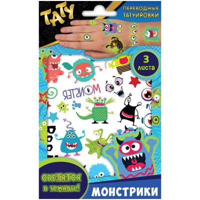 Изображение товара Наклейки-татуировки ND Play светящиеся в ассортименте