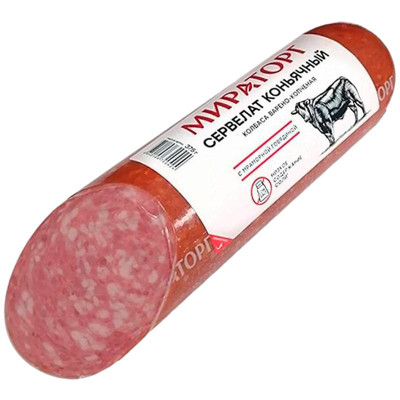 Изображение товара Сервелат варёно-копчёный Мираторг Коньячный, 375г