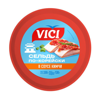 Изображение товара Сельдь Vici по-корейски с кимчи, 200г