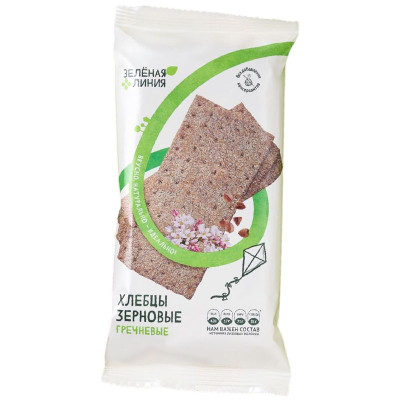 Изображение товара Хлебцы зерновые овсяные Зелёная Линия, 100г