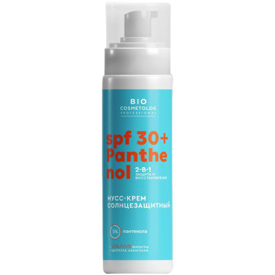 Изображение товара Мусс-крем солнцезащитный Bio Cosmetolog Professional SPF 30+ Panthenol, 150мл