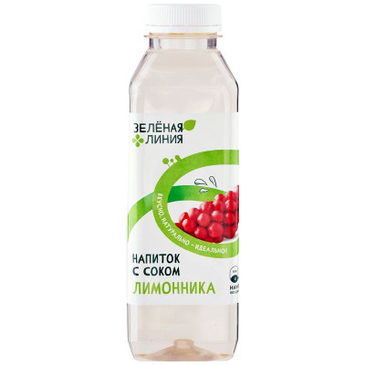 Изображение товара Напиток безалкогольный негазированный с соком лимонника Зелёная Линия, 490мл