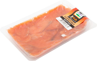 Изображение товара Горбуша 3 Fish солёная кусочки для бутербродов, 80г