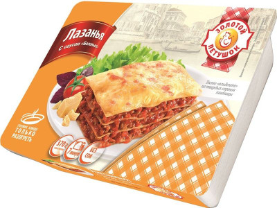 Изображение товара Лазанья Золотой Петушок с соусом Болоньез, 370г