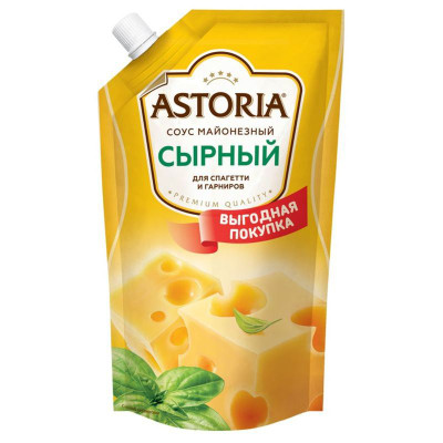 Изображение товара Соус майонезный Astoria сырный 42%, 384мл