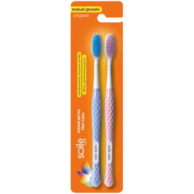 Изображение товара Зубная щетка Smile Care для взрослых средняя, 2шт