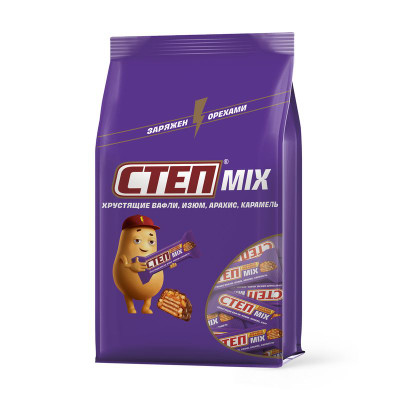 Изображение товара Конфеты Степ Mix вафельные глазированные, 200г