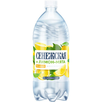 Изображение товара Напиток Сенежская лимон-мята газированный, 1л