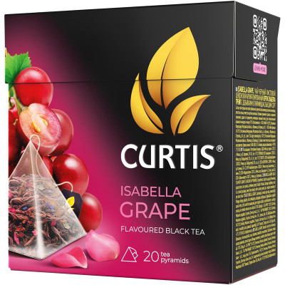 Изображение товара Чай Curtis Isabella Grape чёрный в пирамидках, 20х1.8г