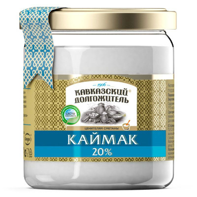 Изображение товара Каймак Кавказский Долгожитель 20%, 400г