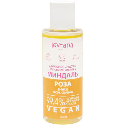 Изображение товара Средство Levrana Миндаль и роза для снятия макияжа двухфазное, 150мл