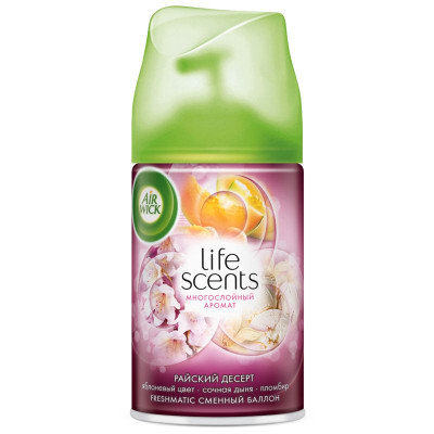 Изображение товара Балон Air Wick Freshmatic сменный Райский Десерт Life Scents серия, 250мл