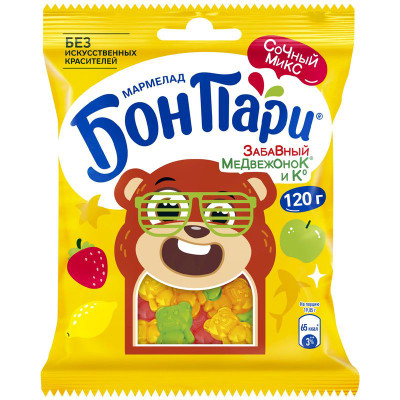 Изображение товара Мармелад Бон Пари Забавный медвежонок, 120г