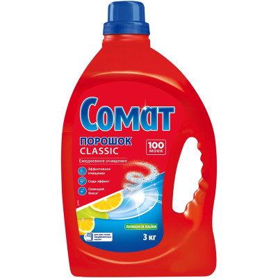 Изображение товара Порошок Сомат Classic лимон и лайм, 3кг