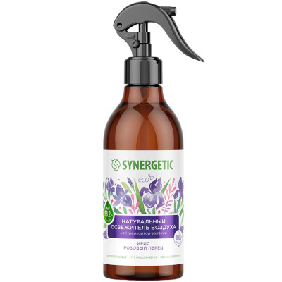 Изображение товара Освежитель воздуха Synergetic нейтрализатор запахов ирис и розовый перец, 380мл