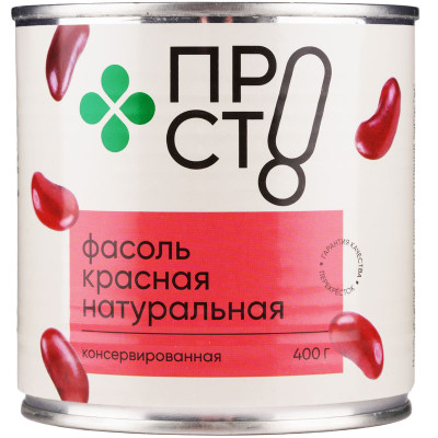 Изображение товара Фасоль натуральная красная Пр!ст, 400г