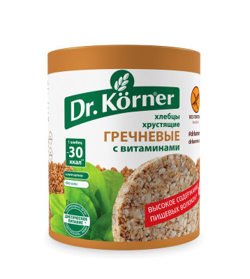 Изображение товара Хлебцы Dr.Korner гречневые с витаминами 100г