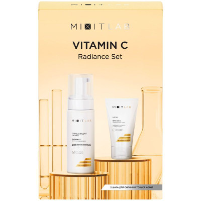 Изображение товара Подарочный набор Mixit Сияние и Тонус Пенка очищающая + Крем для всех типов кожи