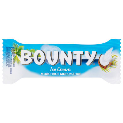 Изображение товара Мороженое Bounty молочное с мякотью кокоса в глазури, 39.1г