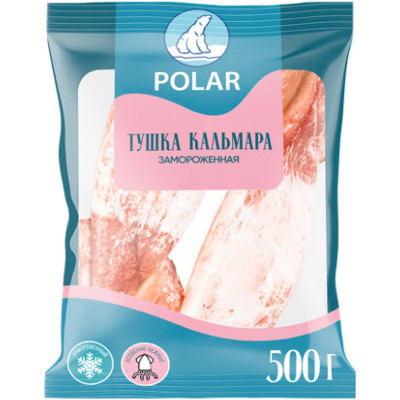 Изображение товара Кальмар командорский Polar замороженный неочищенная тушка, 500г