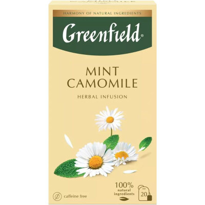Изображение товара Чай Greenfield Mint Camomile травяной, 20х1,5г