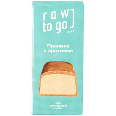 Изображение товара Пралине Raw To Go с арахисом, 45г