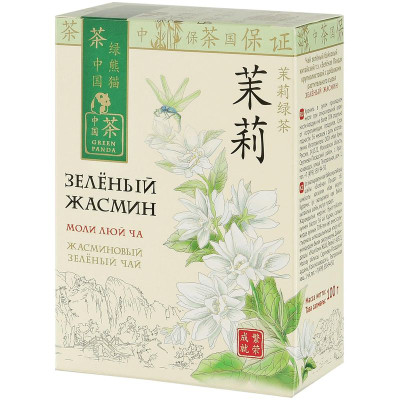 Изображение товара Чай зелёный Green Panda Жасмин байховый листовой, 100г