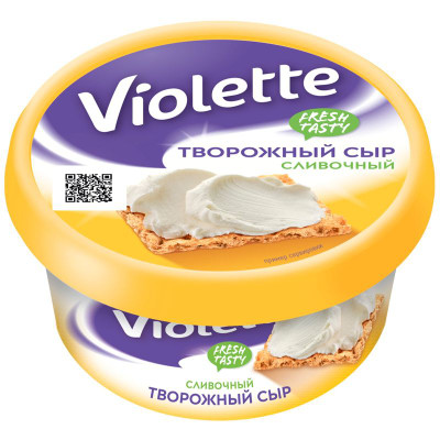 Изображение товара Сыр творожный Violette Сливочный 70%, 140г