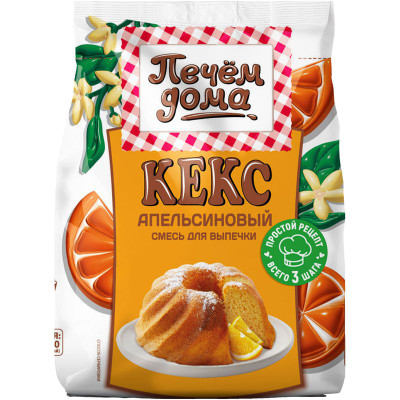 Изображение товара Смесь для выпечки Печем дома кекс апельсиновый 300г