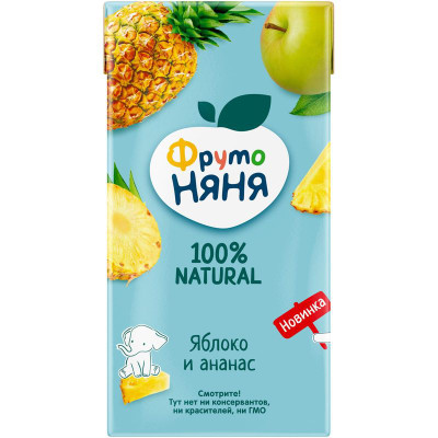 Изображение товара Нектар Фруто Няня яблочно-ананасовый с 3 лет, 500мл